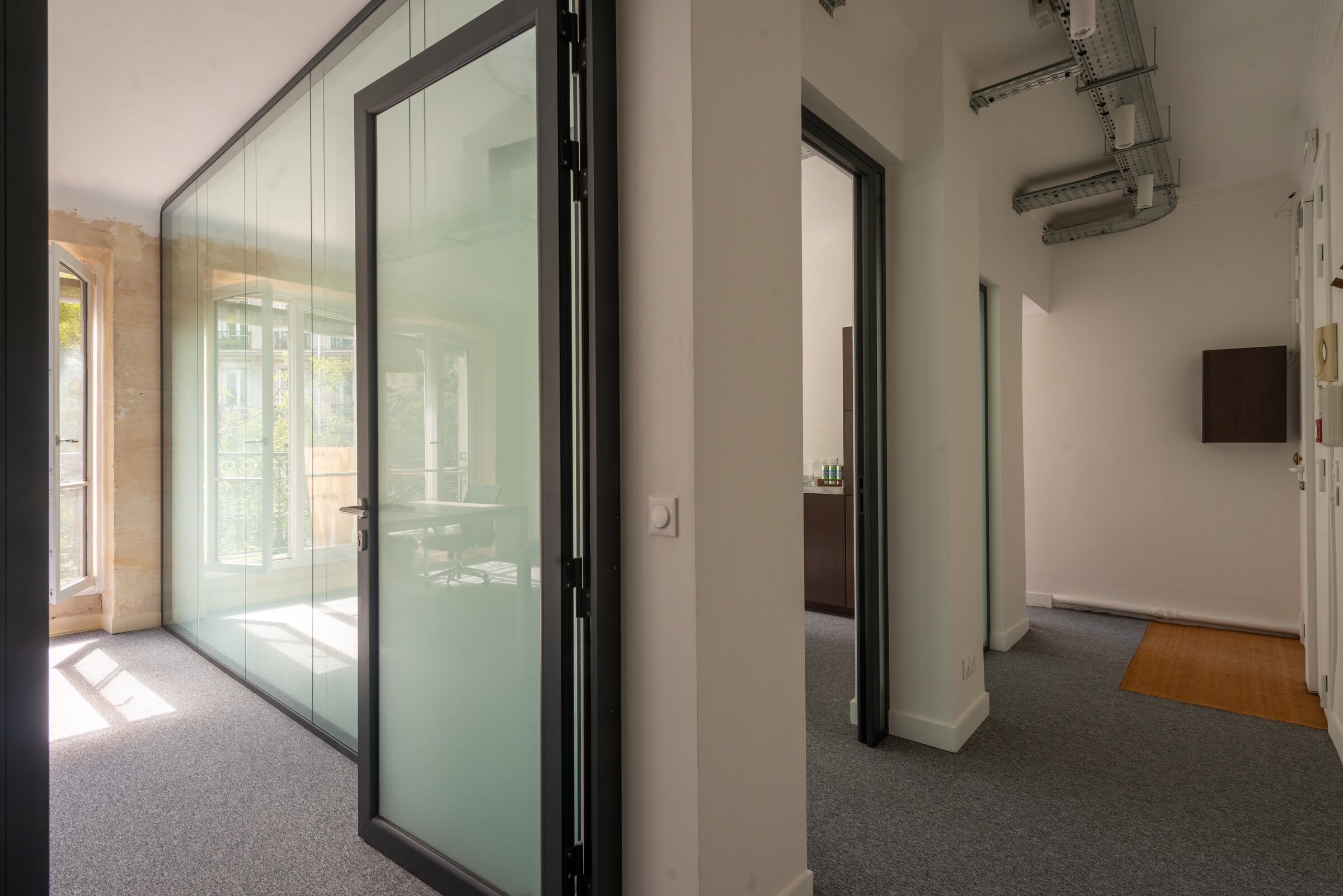 Circulations et cloisons vitrées